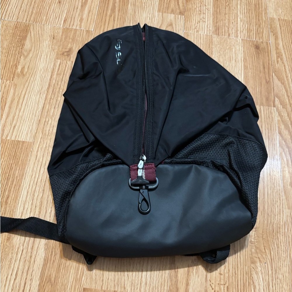 Solo Black and Burgundy Backpack